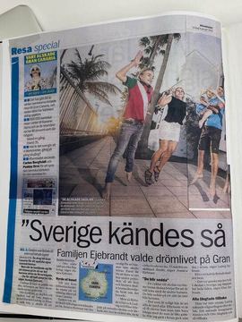 Urklipp ur Expressen, sida 1